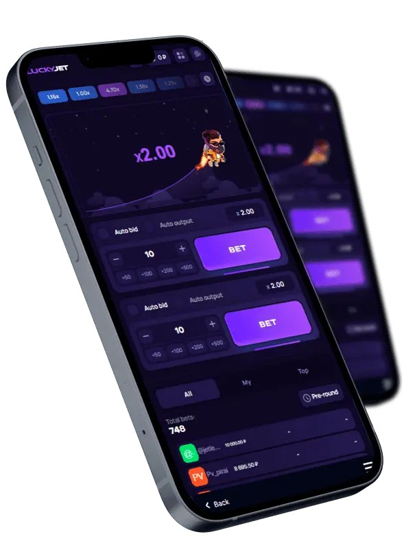 Lucky Jet real-money crash game preview on mobile devices