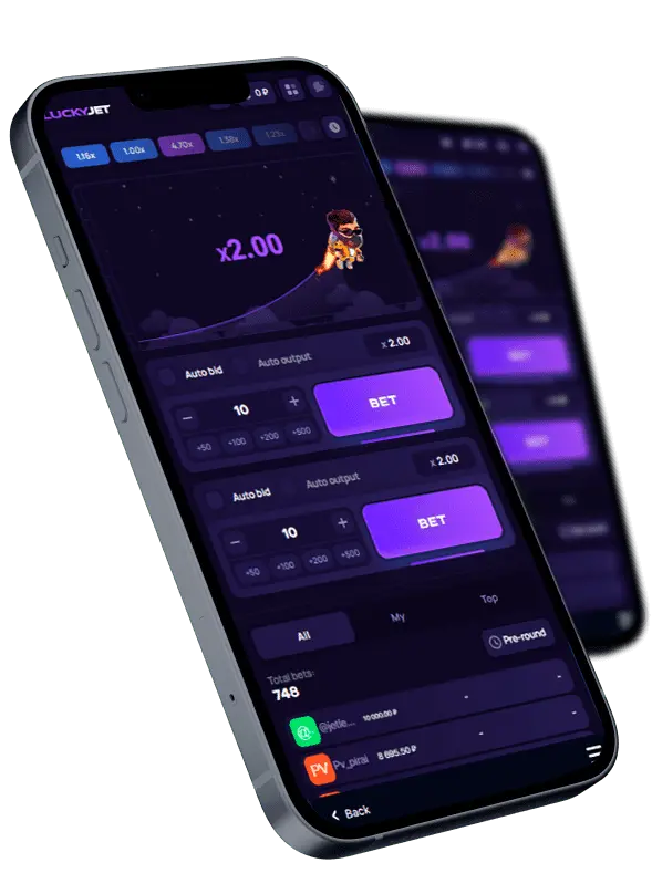 Lucky Jet real-money crash game preview on mobile devices